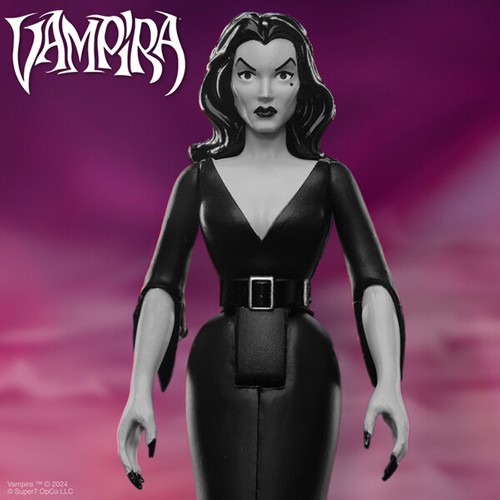 ReAction Figures - Vampira - W02 - Vampira (Plan 9 From Outer Space) (Grayscale)