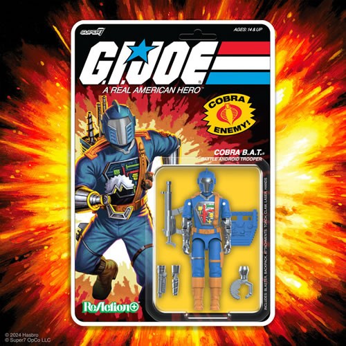 ReAction+ Figures - G.I. Joe - W01 - Cobra B.A.T. (Comic Blue)