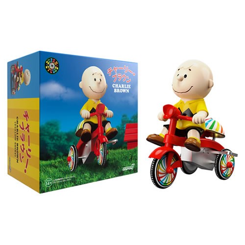 Super Cycles Figures - Peanuts - Charlie Brown (Yellow Shirt w/ Red Trike)