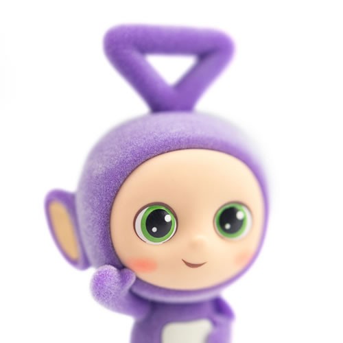 Teletubbies Figures - 2.5" Cheebee Tinky Winky (Flocked)