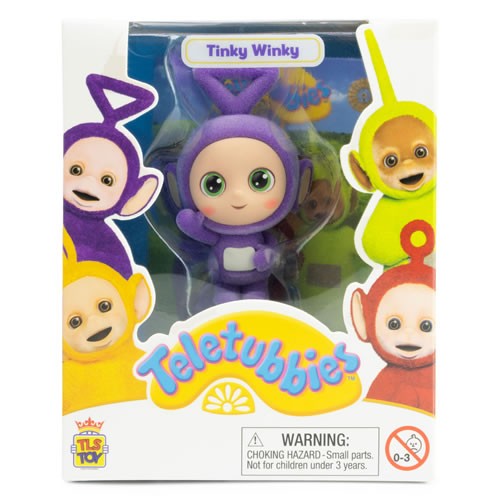 Teletubbies Figures - 2.5" Cheebee Tinky Winky (Flocked)