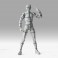 S.H.Figuarts Figures - Body-Kun / Body-Chan - Body-Kun Wire Frame (Sports Edition / Gray Color Ver.)