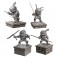 Minico Statues - TMNT - Black And White Turtles V2 4-Pack