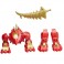 Marvel Mech Strike: Mechasaurs Figures - 4" Scale Mech Suit Iron Man w/ Stomper Mechasaur - 5X00