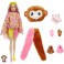 Barbie Dolls - Cutie Reveal Jungle Series - Doll w/ Monkey Plush Costume