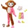 Barbie Dolls - Cutie Reveal Jungle Series - Doll w/ Monkey Plush Costume