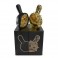 Dunny Art Figures - Dunny 20th Anniv - 12" Crown Jewels Dunny Head By Tristan Eaton (Black & Gold)