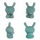 Dunny Porcelain Art Figures - 5" Three Wise Dunnys 3-Pack (Blue Mist Crackle Glaze)