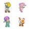 Pins & Buttons - Rainbow Brite - Enamel Pin Glitter 4-Pack