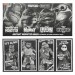 TMNT 7" Scale Figures - TMNT x Universal Monsters - Black & White Turtles 4-Pack