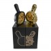 Dunny Art Figures - Dunny 20th Anniv - 12" Crown Jewels Dunny Head By Tristan Eaton (Black & Gold)