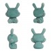 Dunny Porcelain Art Figures - 5" Three Wise Dunnys 3-Pack (Blue Mist Crackle Glaze)