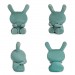 Dunny Porcelain Art Figures - 5" Three Wise Dunnys 3-Pack (Blue Mist Crackle Glaze)